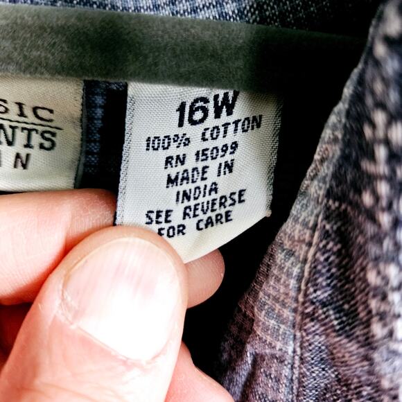 Elements Women's Plus Size 16W Short Sleeve Plaid Button Up Casual Grunge Cotton - Picture 6 of 6